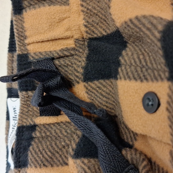 Men's Goodfellow Microfleece Pajama Pants Beige/Black Plaid - Picture 4 of 5
